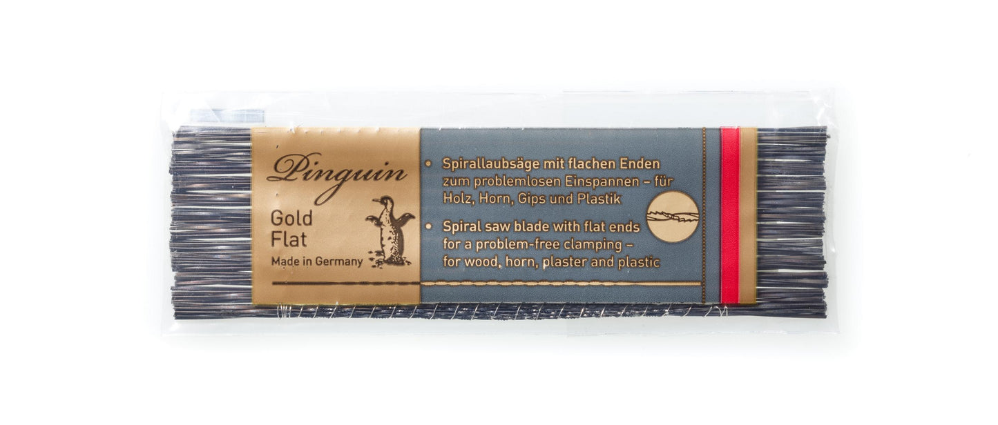 NIQUA PINGUIN GOLD FLAT – Spirallaubsägeblatt mit flacher Form für präzisere Führung