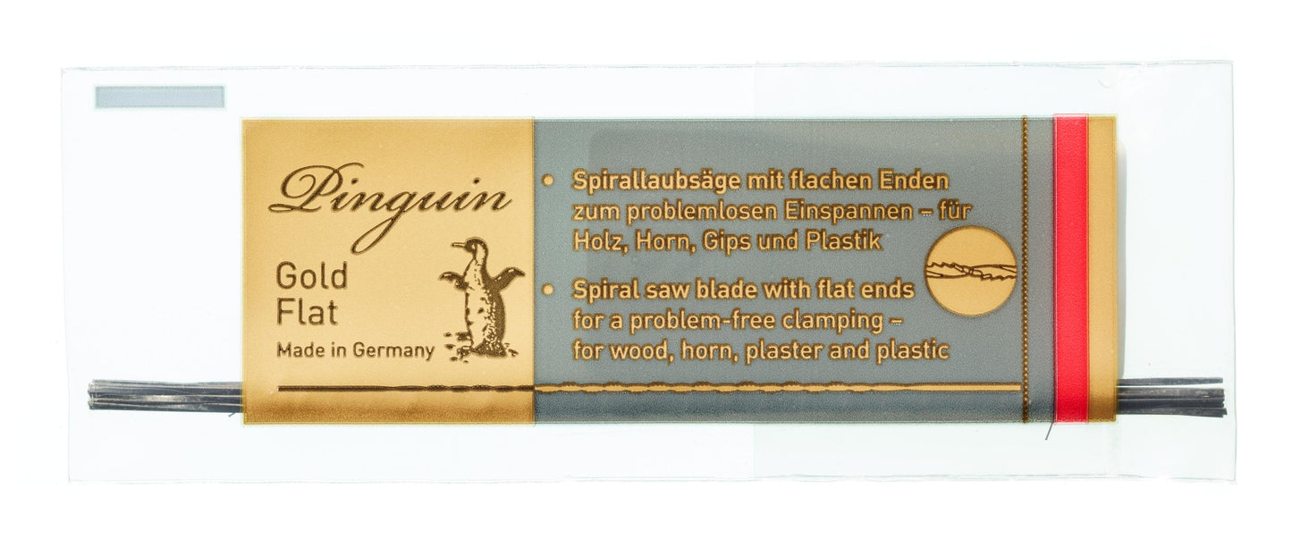 NIQUA PINGUIN GOLD FLAT – Spirallaubsägeblatt mit flacher Form für präzisere Führung
