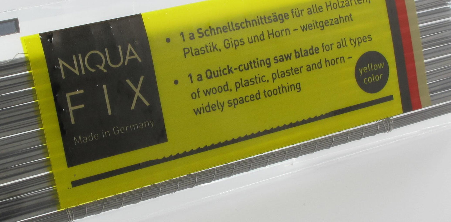 NIQUA FIX GELB – Das bewährte Laubsägeblatt für präzise Holzarbeiten