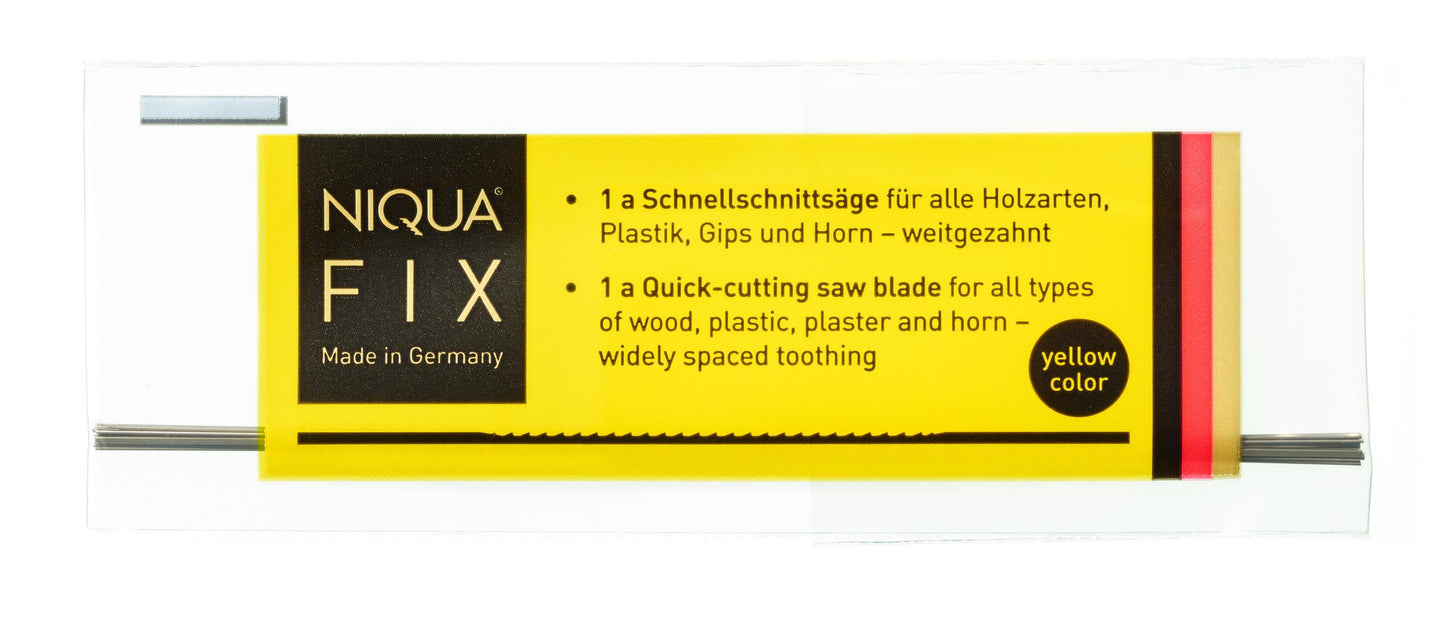 NIQUA FIX GELB – Das bewährte Laubsägeblatt für präzise Holzarbeiten